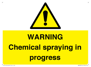 WARNING Chemical spraying in progress